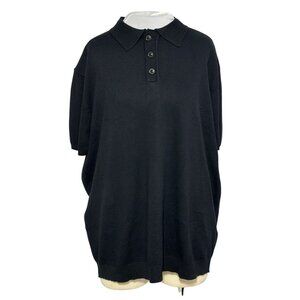 Coofandy Black XXL Mens Polo Shirt 80% Viscose 20% Polyester